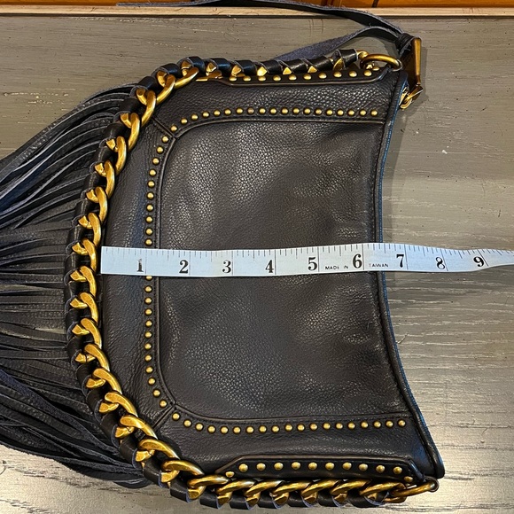 *SOLD* Aimee Kestenberg Take Me Out Fringe Crossbody Shoulder Bag - Deep Indigo - Picture 12 of 16